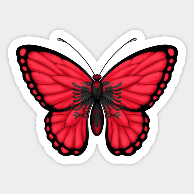 Albanian Flag Butterfly Sticker by jeffbartels